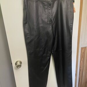 NWT Lauren Ralph Lauren genuine leather pants size 16, original price $299